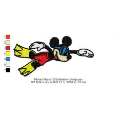 Mickey Mouse 12 Embroidery Design